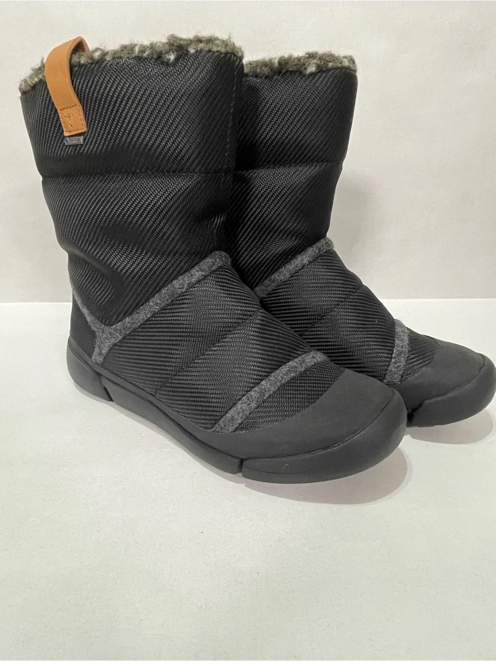 CLARKS | Tri Aspen GoreTex GTX Women's Black Winter Pull-On Fur-Lined Boots | 7